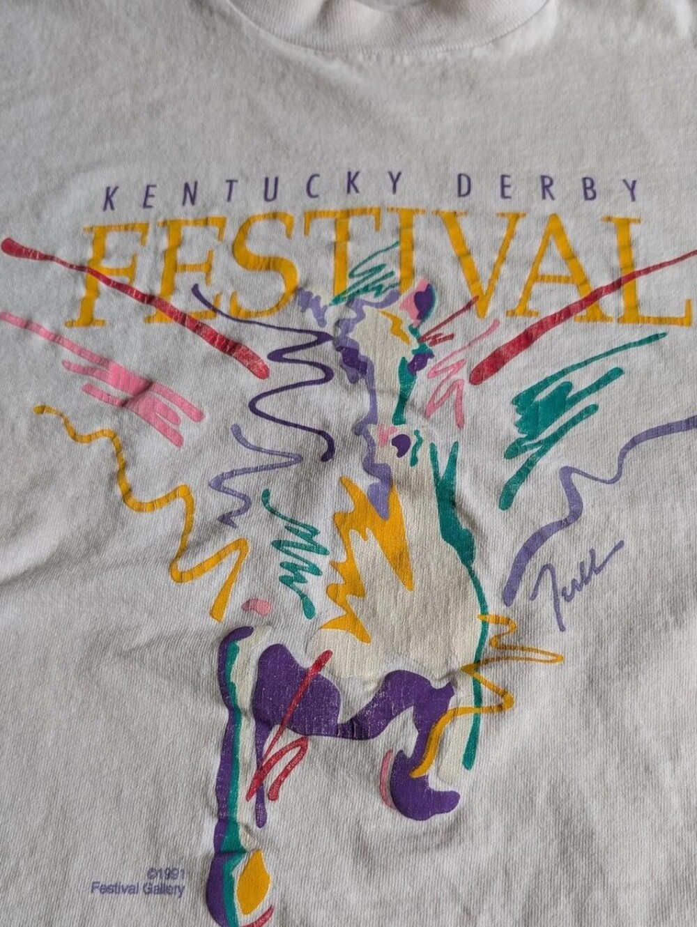 Vintage 90's Kentucky Derby Festival T-shirt Horse Graphic
